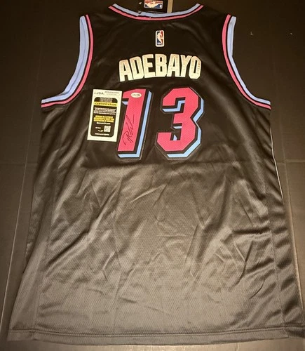 Bam Adebayo Signed Jersey Autographed Miami Heat Vice Nights Rare JSA Coa NBA