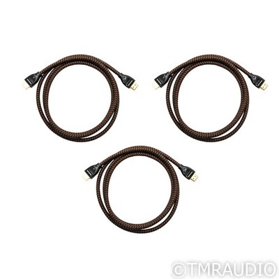 Audioquest Chocolate HDMI Cable; Lot of Three 1.5m Cables