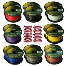 Harmony Car Primary 18 Gauge Power or Ground Wire 1600 Feet 16 Rolls Multi Color