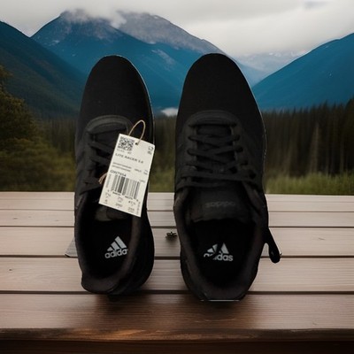 adidas Lite Racer 3.0 Core Black Grey Textile Lace-Up Low Top Sneaker GW7954