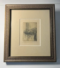 Gloucester by W.W. Alexander - framed etching