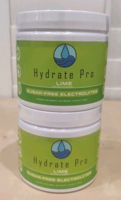 Hydrate Pro Sugar-Free Electrolyte Powder - Lime - (2-pack)  Exo 06/2027
