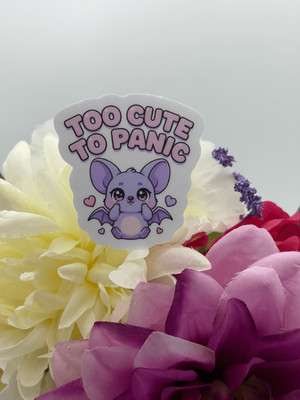 Cute Purple Bat Vinyl Sticker Die Cut Kawaii Pastel Goth 2.5x3in
