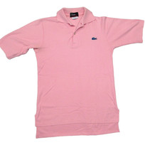 Vintage IZOD Lacoste Short Sleeve Polo Shirt KID size 18 XL Made in Japan Pink