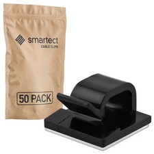 50x Kabelhalter Kabelclips selbstklebend Befestigungsclips Kabelführung