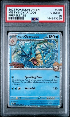 Pokemon Misty's Gyarados Destined Rivals Prerelease #049 PSA 10 Gem Mint