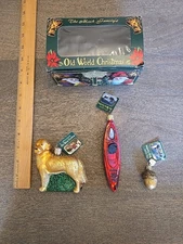 Vintage Old World Christmas Ornaments Mixed Lot of 3 The Merck Family’s See All