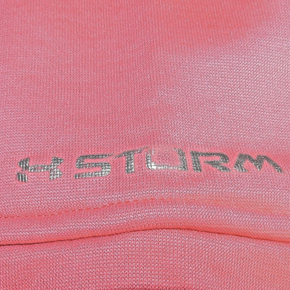 Under Armor Niñas Jóvenes Grande Rosa Tormenta Sudadera con Capucha Resistente al Agua Pullover Foto 3 de 4