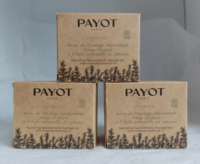 Payot Herbier - 3 pflegende Bio Massageriegel Gesicht & Körper - 3 x 50g