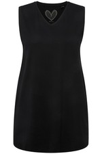 Ulla Popken Damen Basic V-Top T-Shirt Schwarz Gr&ouml;&szlig;e 46-48 EU