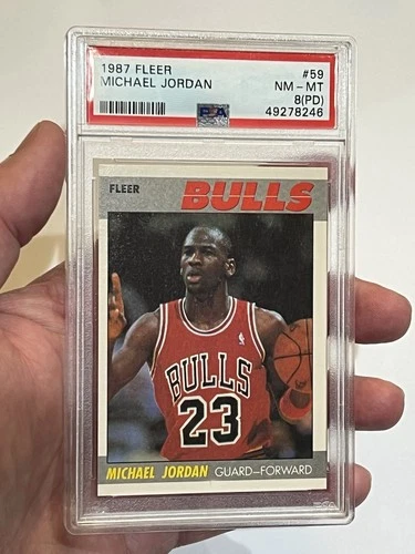 1987-88 Fleer - Michael Jordan #59 PSA 8(PD)