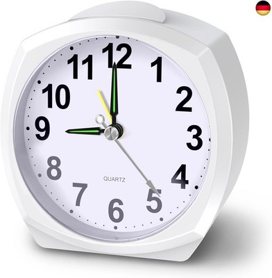 Ankilo Analog Wecker Klein, Analog Uhr Leise Ohne Ticken, Wecker mit