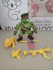 Vintage TMNT Ninja Turtles Figure Raph The Green Beret 1991 Complete