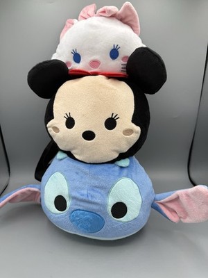 Disney Tsum Tsum Plush Backpack Stitch Minnie Mouse Marie Cat NWT 18 