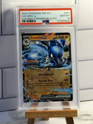Pokemon Lucario EX 051/131 Holo Stamped Prismatic Evolutions Promo GEM PSA 10