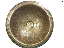 14" Handmade Hammered Brass Moroccan Sink + Extras