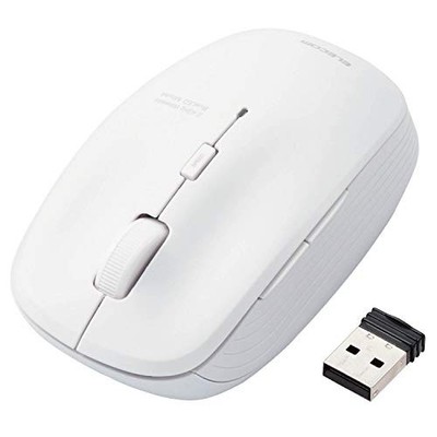 ELECOM Wireless Mouse M-BL21DBKWH 5 Tasten 3 Stufen Weiß