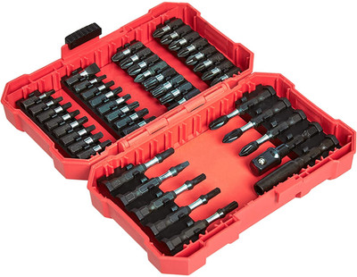 42-Piece Impact Screwdriver Bit Set with Phillips, Slotted and Torx Bits, Portab