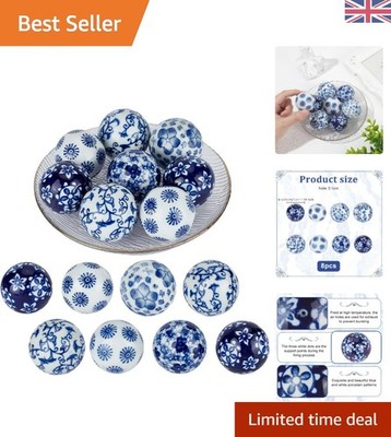 Handwerklich gefertigte blau-weiße Porzellankugeln - perfektes Geschenk für alle Anlässe
