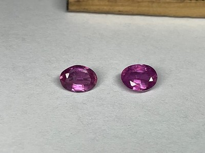 Edelstein Saphir Duo pink vorgeschliffen / S10 Weitere Steine hier ! TOP PREIS !
