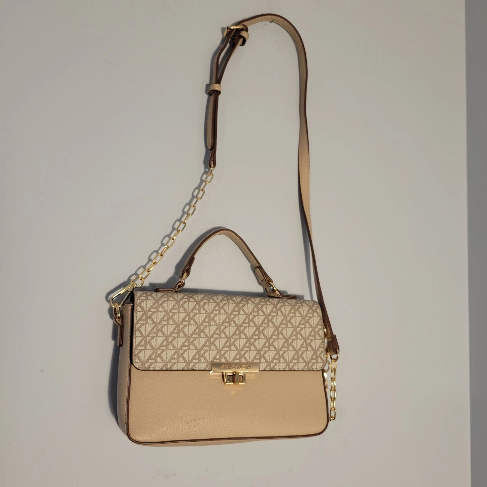 ANNE KLEIN Cartera Women's Small Bag Purse Shoulder Chain Strap Top Handle