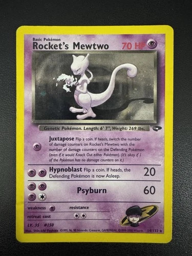 Pokemon: Rockets Mewtwo HOLO 14/132 MP - **See Photos**