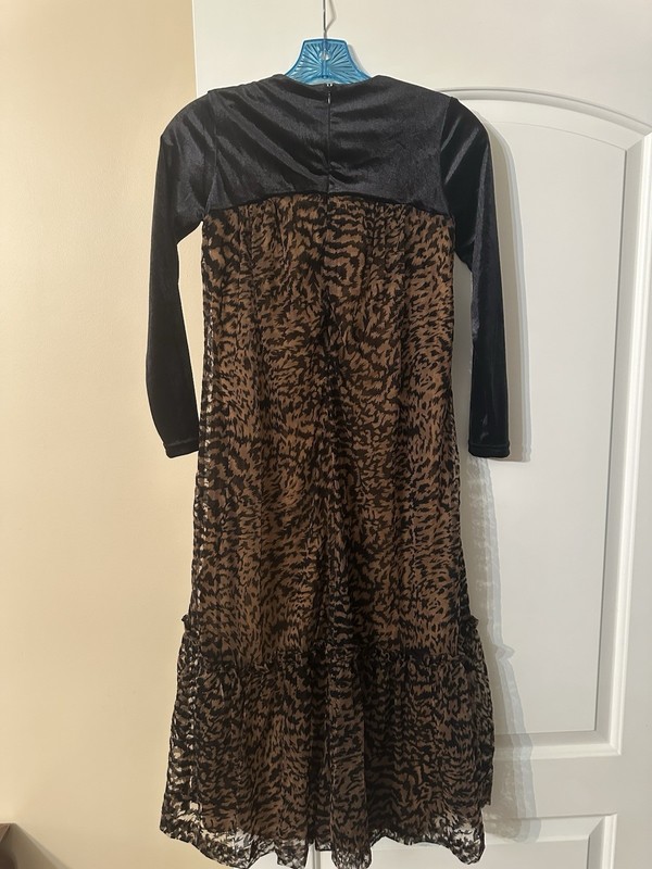 NWT Girls Long Dress With Long Sleeves Size 12