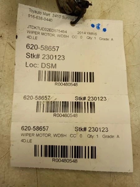 MOTOR LIMPIAPARABRISAS TOYOTA YARIS LE 1,5 L 12-18  Foto 4 de 4