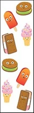 Mrs. Grossman's Stickers - Cutie Ice Creams - Sandwich, Cone, Bar - 4 Strips