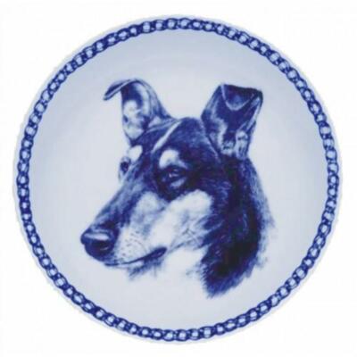 Collie - Smooth Tricolour - Dog Plate made in Denmark Fine European Porcelain