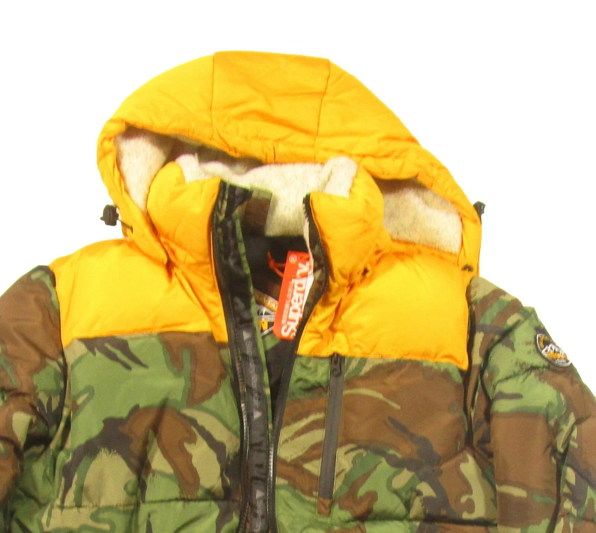 Superdry Men s Bold Yellow Camo SD Expedition Puffer Full Zip