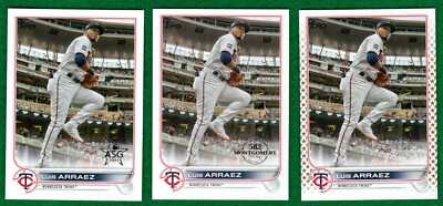 Lot of 3 2022 Topps Variations Montgomery ASG Gold Star #453 Luis Arraez TWINS