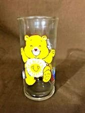 VINTAGE 1983 CARE BEAR YELLOW SUNSHINE FUNSHINE PIZZA HUT DRINKING GLASS
