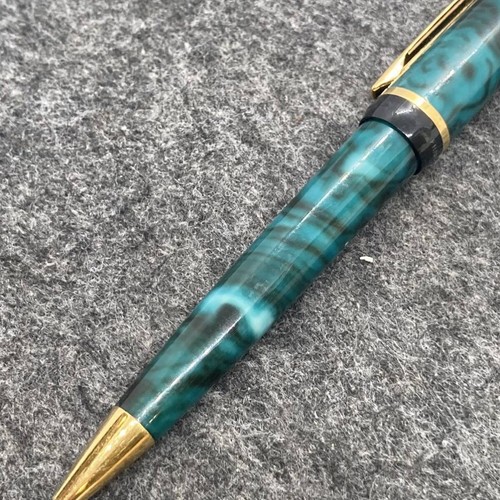 Penna a sfera intrecciata Waterman PHILEAS marmo verde/oro (senza scatola) super rara - Foto 2 di 8