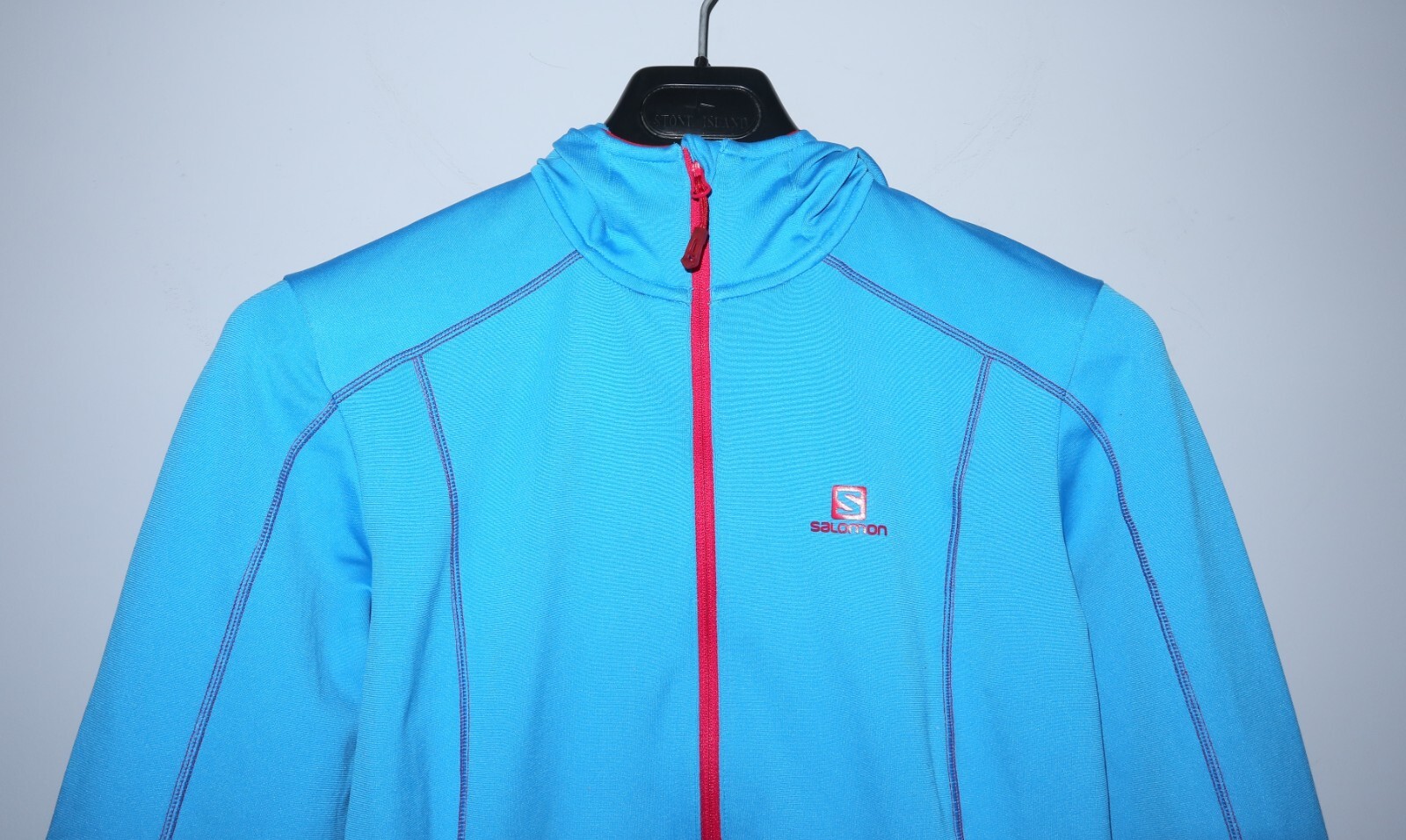 SALOMON donna AdvancedSkin felpa con cappuccio calda cerniera strato intermedio giacca in pile taglia S