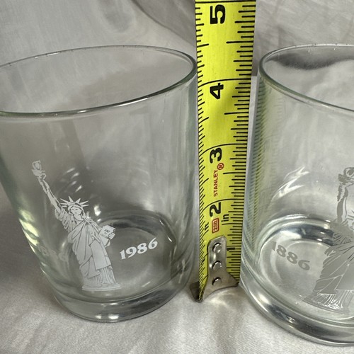 Vintage 1986 Statue of Liberty Tumbler Glass Commemorative Libbey Set of 2 - Picture 6 of 8