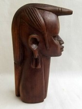 Carved Tiki Totem Statue with Smiling Face, Approx. 3-4 Feet Tall — listing 5