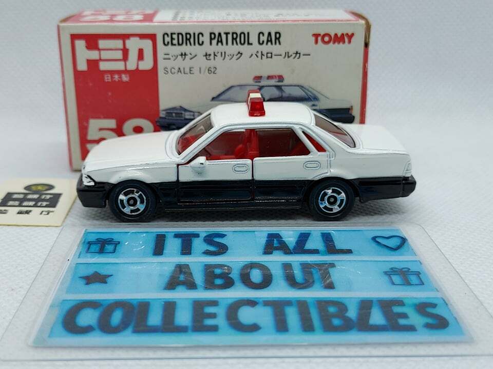 Red Box Tomica Japan Made Nissan Cedric Police / Patrol Car No. 58