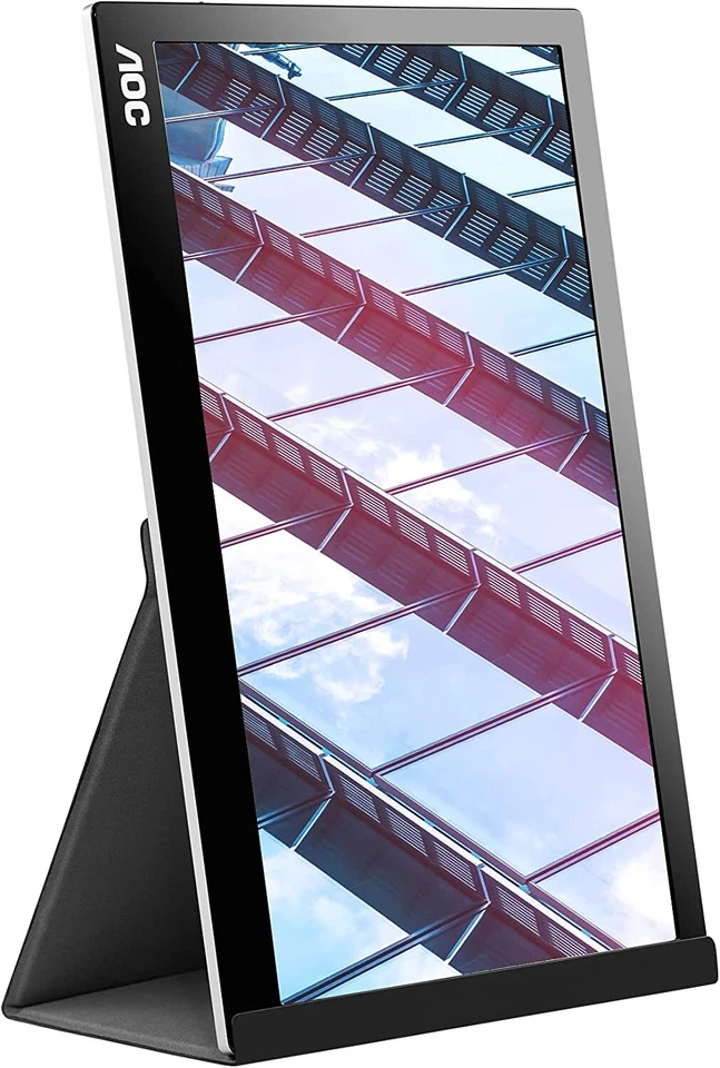 AOC i1601P 16 Inch Portable monitor FHD USB-C 60Hz Smart Cover Auto Pivoit Ultra - Image 2 of 4