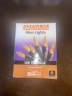 Sylvania 100 Count Orange Halloween Lights; Black Wire-opened box/never used