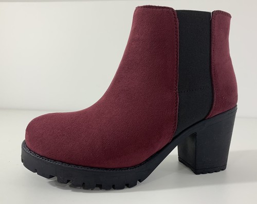 burgundy boots wide fit
