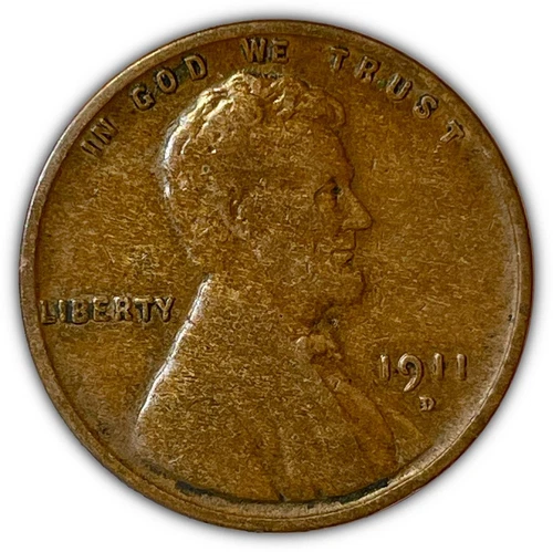 1911-D Lincoln Wheat Cent Extremely Fine XF Coin #3144
