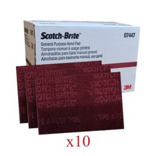 Lot Of 10 Red 3m Scuff Pads 3m Brand Equal To 320-400 Grit 10 Single Pads Per
