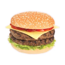 Food Truck Decals Burger Style B Restaurant & Food Concession Sign Brown