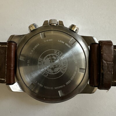 Citizen Eco Drive Watch E820-s061636 | Titanium Chronograph Alarm