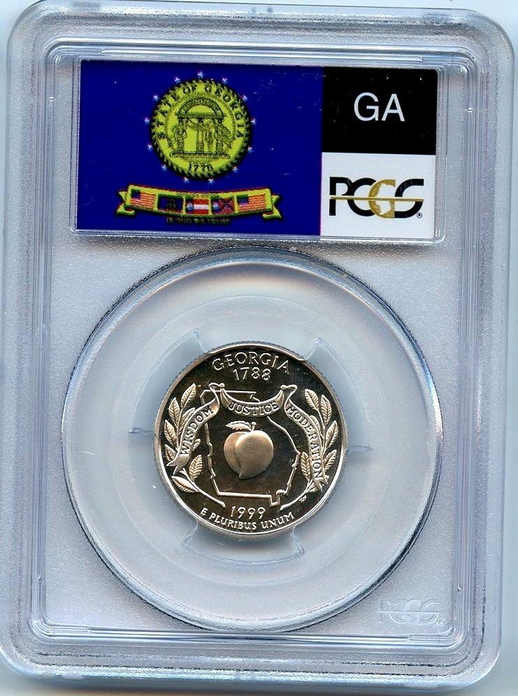 1999 S Georgia Silver State Quarter PCGS PR70 Graded DCAM Proof