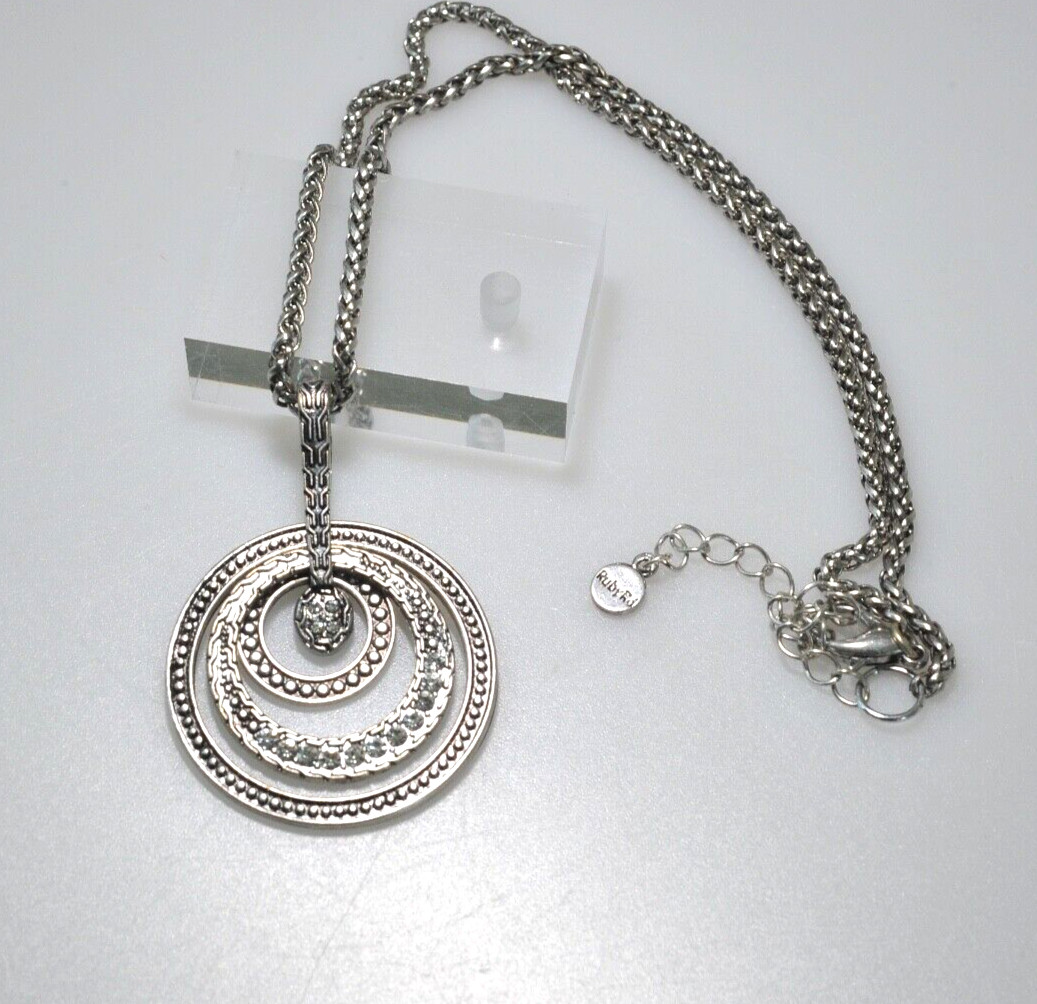 Ruby Road Silver Tone Statement  dangle charm rhi… - image 4