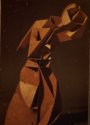 Naum Gabo ''constructed Torso Model  Russian Kinetic Art 35mm Slide