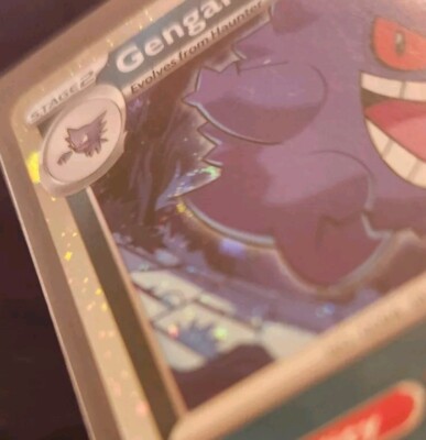 Gengar FART SWIRL + ERROR COSMOS HOLO BLEED Pokemon TCG Card Trick