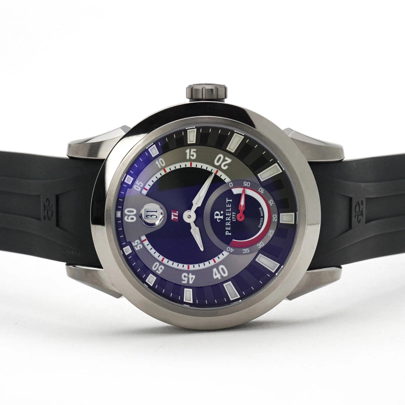 Breguet — Perrelet Power Reserve A5004/2 Titanium Automatic Luxury Wristwatch